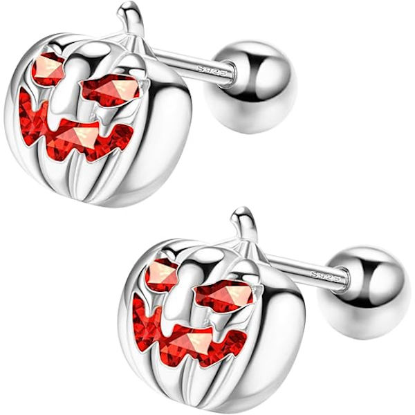 Græskar Halloween Øreringe, Søde Græskar Stil Øreringe Halloween Smykker, Cubic Zirconia Halloween Stud Øreringe