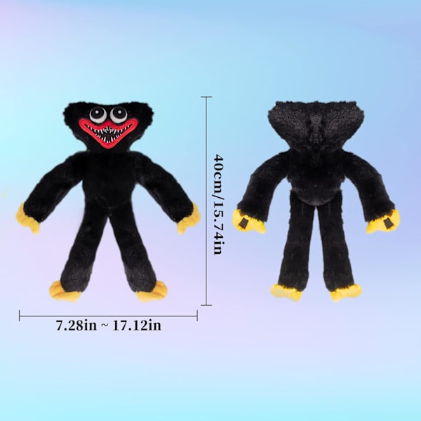 Plush-lelut, Peliajan Syntymäpäivälahjat, Kauhu Plush-lelu Halloween, Pehmeä Täytetty Plush-nukke Tytöille ja Pojille Black