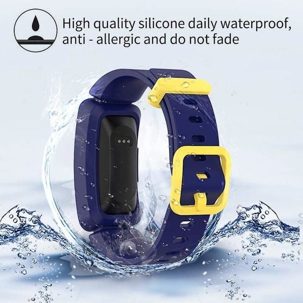 3 kompatible band for Fitbit Ace 2 i fargerik silikon