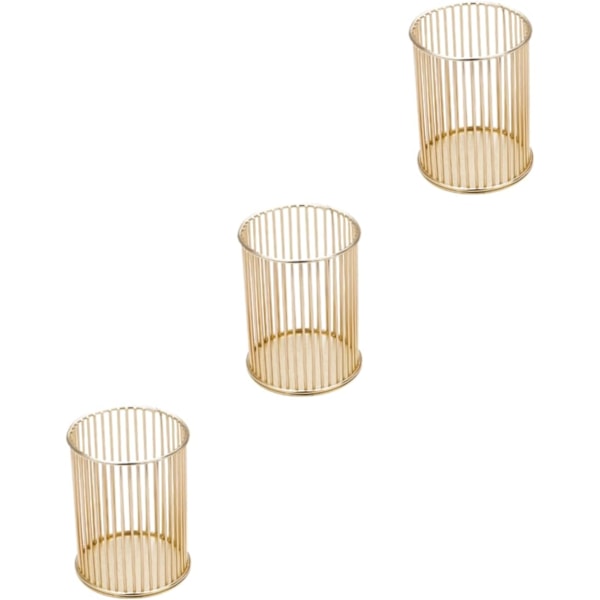 3 stk. Makeup Penselholder Blyantsholder Penselholder Kop Kontorartikler Holder Makeup Pensel Stativ Guld Penholder