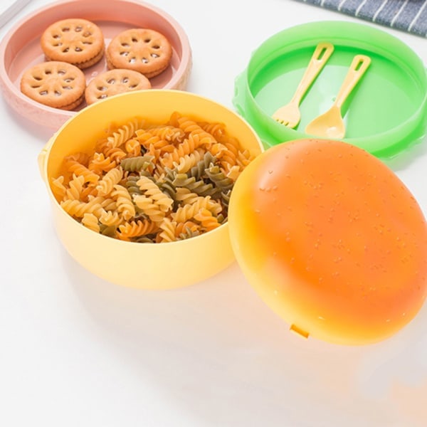 Lunchbox för barn pojkar Både runda och fyrkantiga former Lunch lunchbox lunch box - with fork and spoon