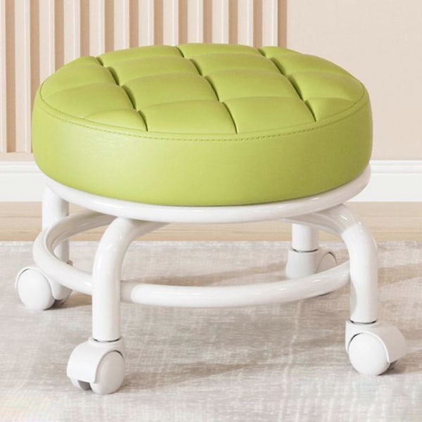 360° Roterande Rullpall Hushållspall Flyttbar Pall Lågt Buller Remhjul Låg Pall Universella Svängbara Hjul För Kök Hem Green 30cmx28cmx6cm