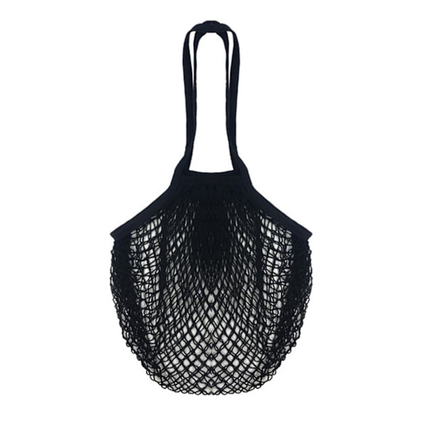 Mesh Bag - Gjenbrukbar, Vaskbar, Foldbar Bomullsnettpose for Frukt, Grønnsaker og Varehandel - Kjøkkenutstyr Black
