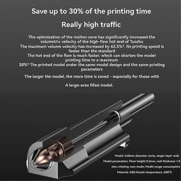 Hotend Kit til H2D Assembly Hotend Kit 0,4 mm udskiftelig dyse til H2D / A1 3D-printer