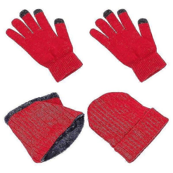 23X17cm dame tørklæder & sjaler 1 sæt varmt tykt tørklæde vinter tykke handsker udendørs vandreture strikket