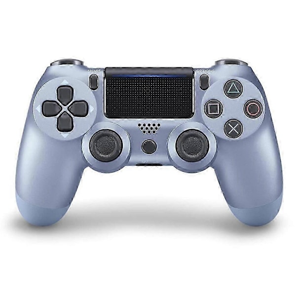 Trådlös PS4-handkontroll Bluetooth Gamepad med Vibration, Ergonomisk Design för PS4-konsol - Ljus Röd Multicolor Baby Blue
