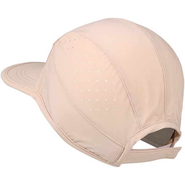 Unisex Mjuk Skärm Prestanda Löparkeps Snabbtorkande Cool Sportkeps Lättviktig Stretch Nylon Basebollkeps UPF50+ Light Khaki