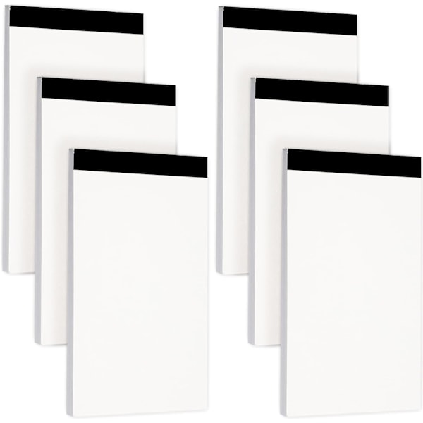 Blanke Notisblokker, 6 stk. 3x5 tommer Notisblokk Blanke Memo-blokker for Daglig Planlegging Liten Skriveblokk Mini Lomme-notatbok Refills for å Ta Notater og Påminnelser