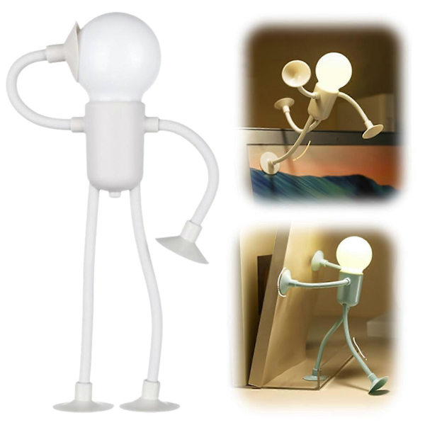Rolig Sportman Nattlampa med Bytbar Form, DIY Form Nattlampor, Bra Present white