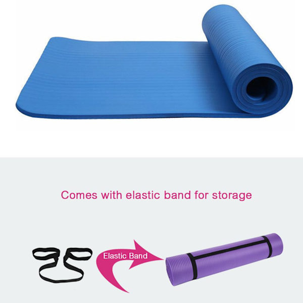NBR Anti-Skli Yogamatte Treningsmatte (Blå) blue