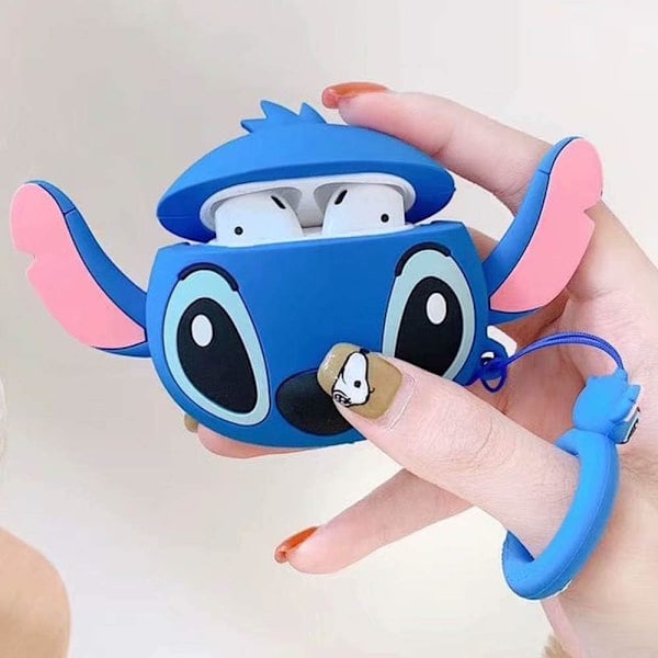 Söt Trådlös Hörlursfodral Tjockt Mjukt Bärbart Silikonfodral Stötsäkert Skyddande Fodral Pink AirPods 3