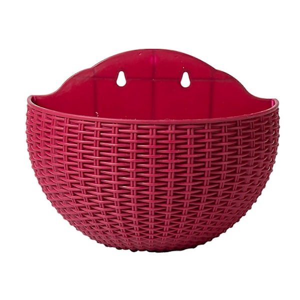 Väggmonterade Blomkrukor Blomkruka Gåva Balkong Halvcirkelformad Inomhus Utomhus Heminredning Hängande Europeisk Stil Vas Wine red small  size