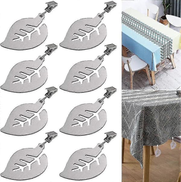 8 stk. bordklemmer, borddugsklemmer i rustfrit stål