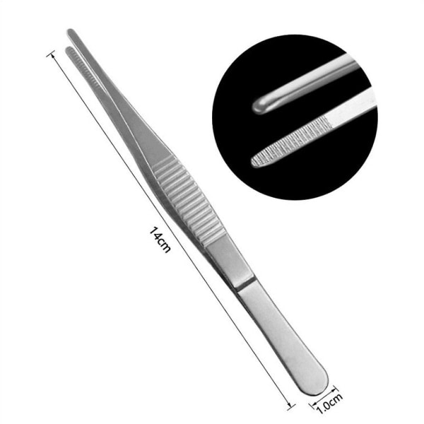 12,5/14/16/18 cm ruostumattomasta teräksestä valmistetut pinsetit puutarhatyökalut keittiötyökalut kaarevat pinsetit 14cm elbow