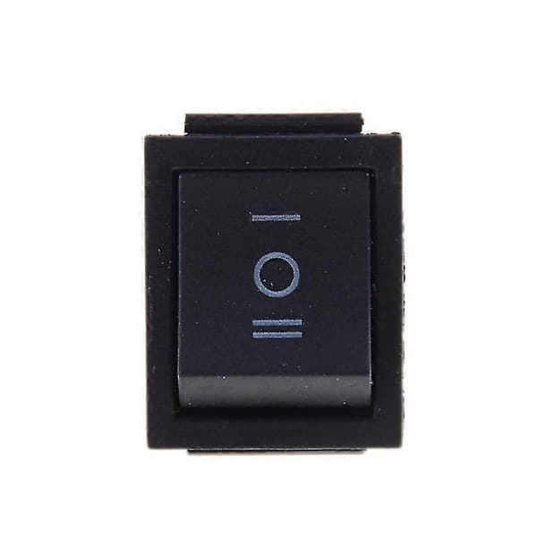 Vippekontakt KCD4 DPDT ON/OFF/ON 6 ben 16A/250VAC 20A/125VAC Sort