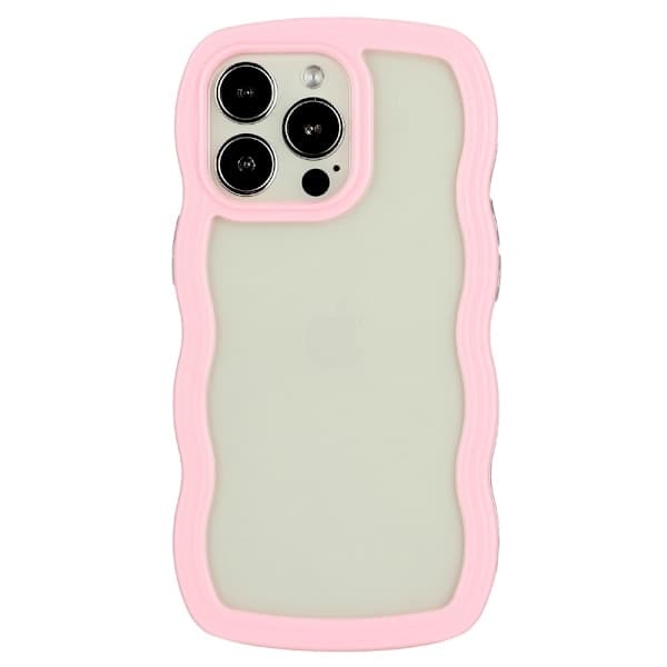 iPhone 16 Pro Deksel Bølgete Hybrid Rosa