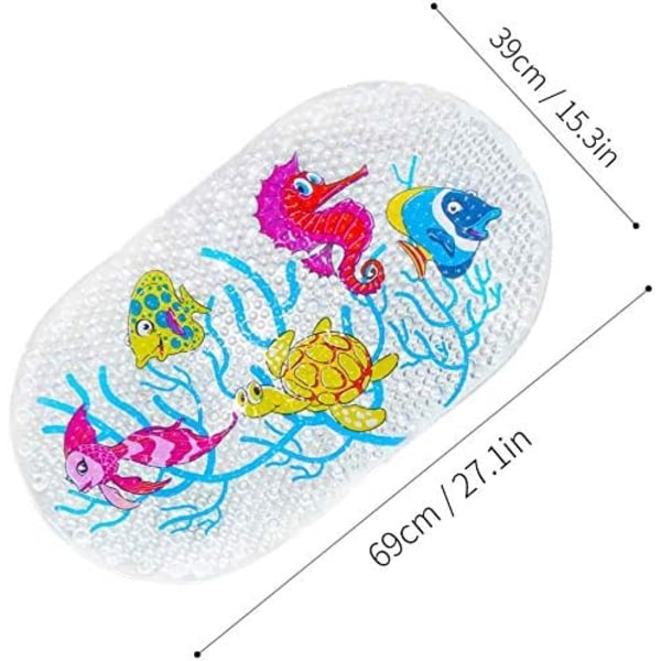 Lastumaton kylpymatto lapsille, liukumaton matto vahvoilla imukupilla
