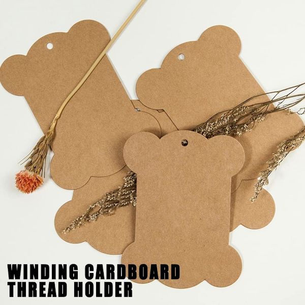 50 stk Kraft Papp Spole Organiser Spole Håndverk DIY Sylagring Vikling Papp Trådholder for Korsstingveving DIY Håndverk Sy