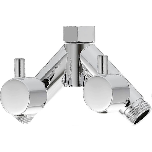 Messing Dusj Diverterventil Avstengningsventil 2-veis Y-splitter 1/2 tommer For Dusjslange Og Dusjhode Krom