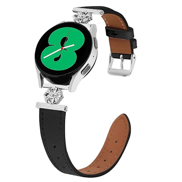 Garmin vivoactive 5/Garminactive 5 -kellolle nahkainen ranneke kukkakoristeella, säädettävissä Multicolor Style A