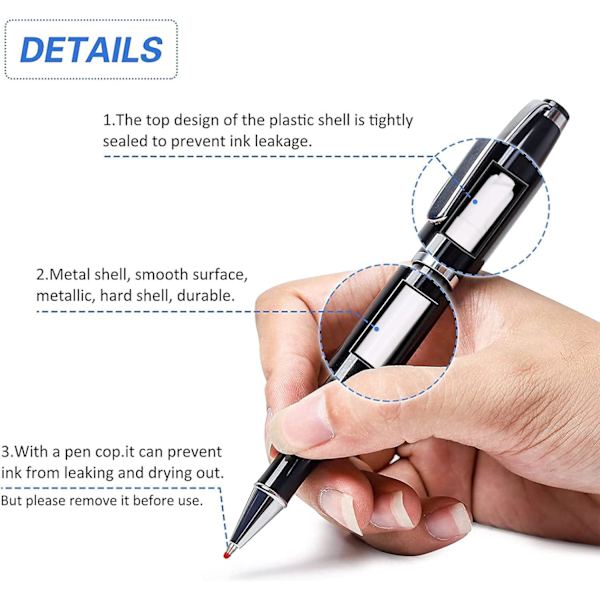 30 stk. Blækpen-efterfyldninger, udskiftelige kuglepen-efterfyldninger med glat skriftkuglepen-efterfyldninger 1 mm indtrækkelige pen-efterfyldninger til kuglepenne 1mm black refill 30Pcs