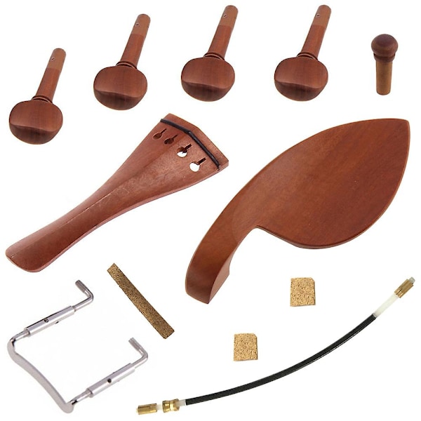 12 deler 4/4 Fiolin Tuning Pegs Endpin Tailpiece Beslag Luthier Verktøysett