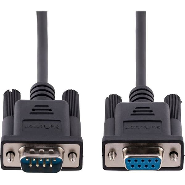 RS232-sarjakaapeli - 3m - DB9 uros/naaras - Null Modem Crossover - Al-Mylar-suojaus - DTE-laitteille