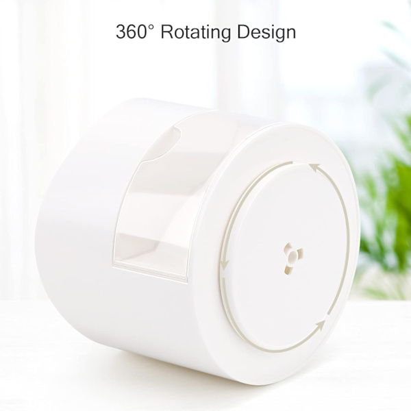 Roterende Pen- og Blyantsholder, 4 Rum Pen Pot - Skrivebordsstationær Opbevaring Makeupbørsteholder til Hjem og Kontor, Pen Organiser Desk Tidy White