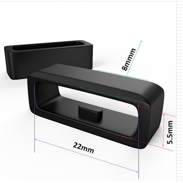 6x Gummi Festringer Sikkerhetsløkke for Garmin Fenix5