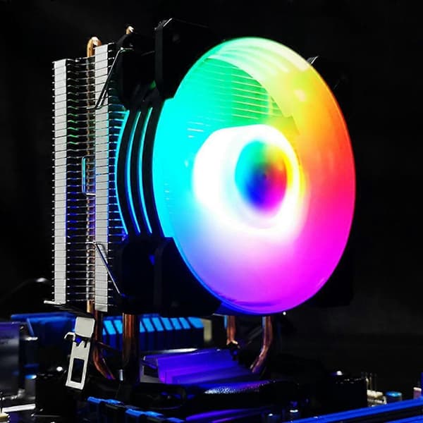 RGB-belysningsvifte med stor lufttrykk og stillegående drift for datamaskin CPU-kjøler C