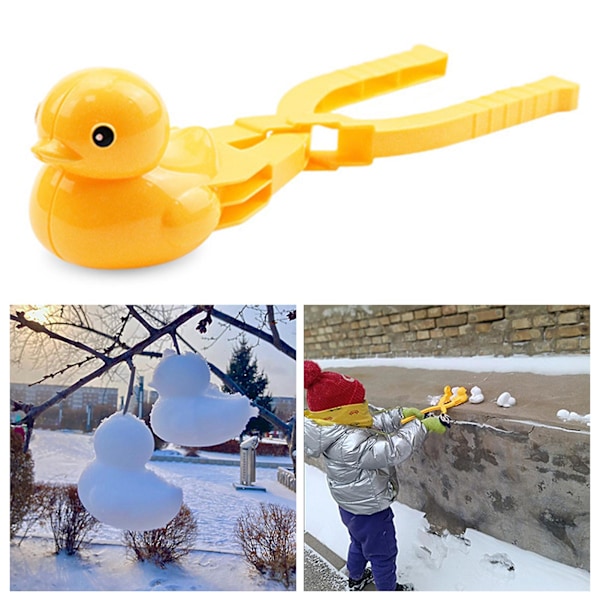 Snöbollsformare med Ögon Söt Lätt att Släppa Formpressad Kreativ Färgkognition Gul Anka Modell Snöboll