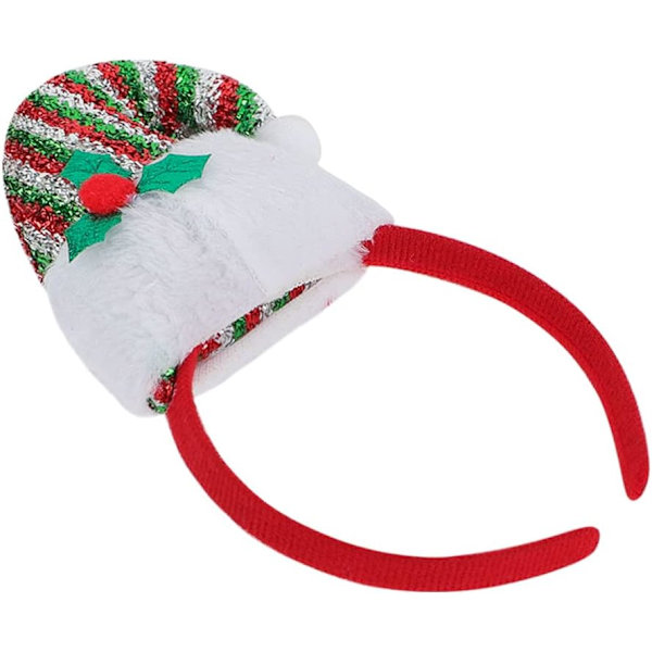 2 st jultomtehatt pannband spetsig hatt hårbåge med fjäder rosett söt julhatt hårband jul utklädningskostym fest hatt huvudbonad Colorful