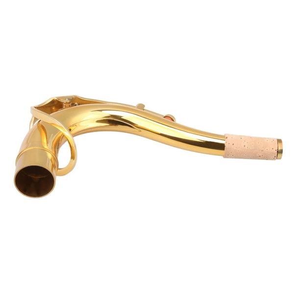 Gyllene tenorsaxofon böjd hals träpipa 2,78cm diameter