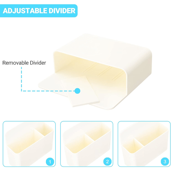 Magnetisk markörhållare för whiteboard/kylskåp/kylskåp, magnetisk pennhållare torr raderingsbricka med anisotrop magnetbaksida White