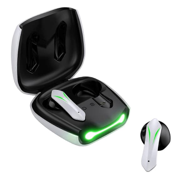 Trådløse øretelefoner Hovedtelefoner Lav Latency Gaming Bluetooth Headset med dobbelte tilstande White