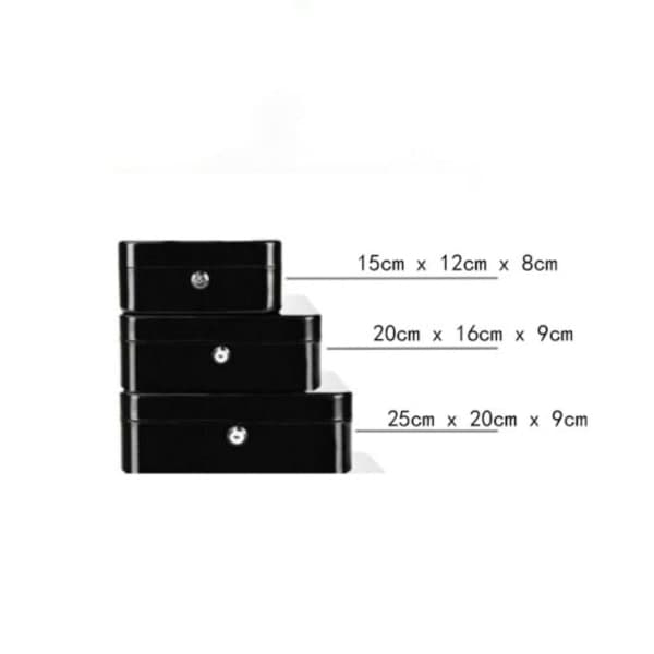 Metal Pengeskab BLACK 15cm x 12cm x 8cm