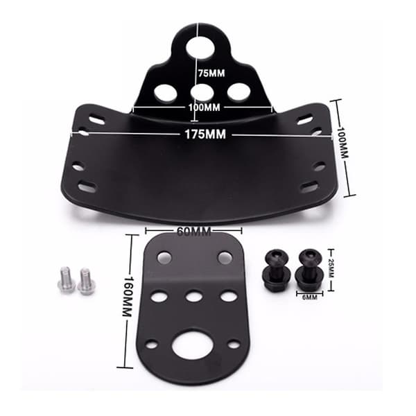 Side Monteret Nummerplade Lamper Beslag Kit Holder Til Harley Chopper