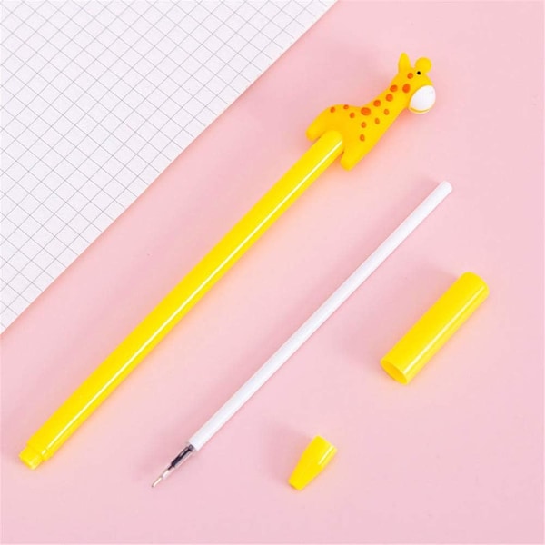 Gelblæk Rollerball Penne Sort Gelpen Skolepenne Gelpen Pen Til Skrivning Penne Sort Blæk Nyhedspenne Sort Blæk gul 20stk