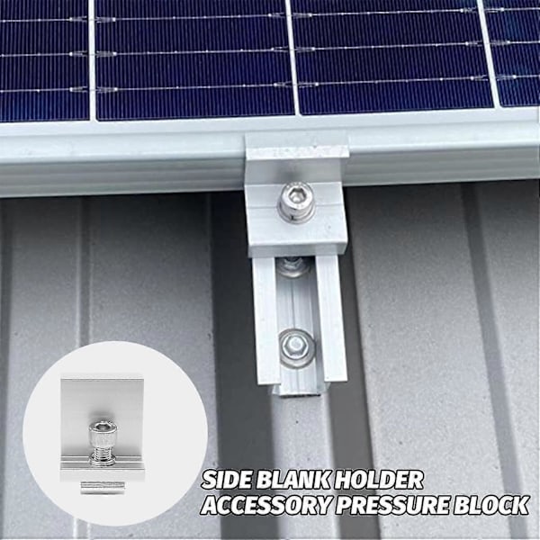 Aurinkopaneelin päätykiinnikkeet Z-kiinnike aurinkomoduulin pidike päätykiinnikesarja säädettävä kiinnitys aurinkoenergia 4pcs 30mm