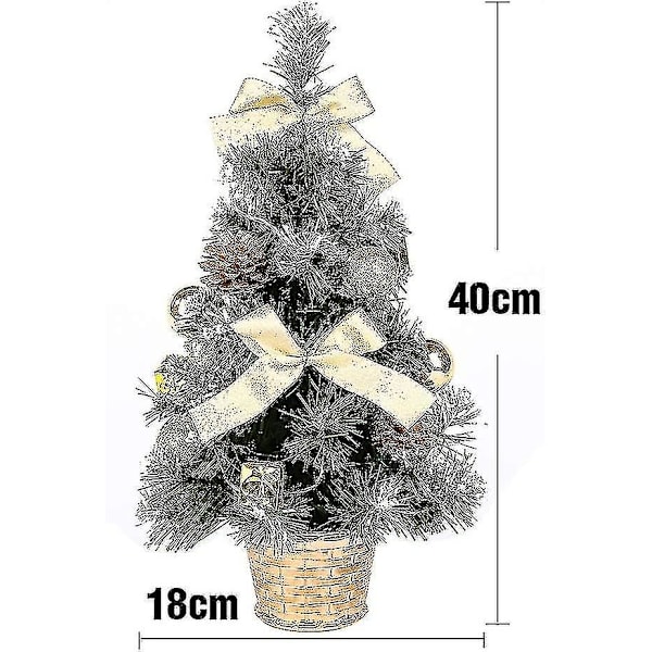Liten juletre med lys, mini-juletrær til skrivebord (40 cm)