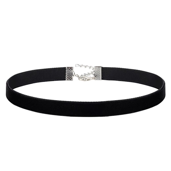 Bohemsk fløyel choker langt bånd sateng blomst krage halskjede sexy svart kamelia choker kostyme smykker tilbehør for kvinner og jenter 2