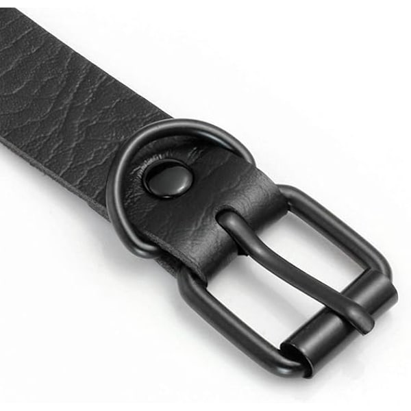 Punk Goth PU Läder Choker Halsband med Hjärthänge Berlocker Choker för Kvinnor Män G