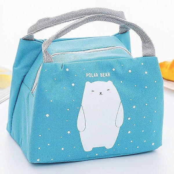 Lady Kid Bärbar Isolerad Lunchväska Box Picknick Tote Pack Polar Bear