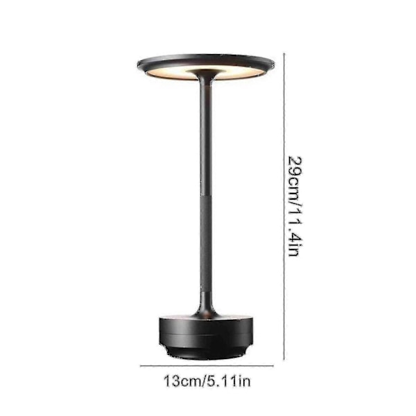 Sladdlös Bordslampa Dimbar Vattentät Metall USB Uppladdningsbara Bordslampor - 1 st S2024123012091 black