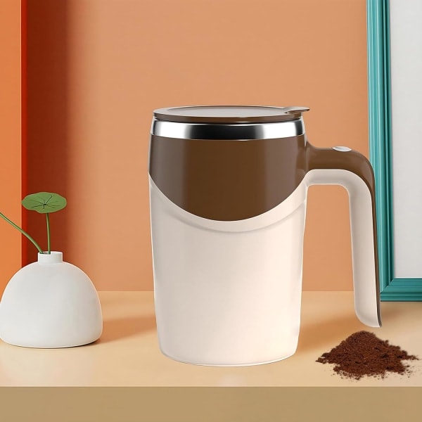 Uppladdningsbar Självrörande Mugg, 380ML Automatisk Magnetisk Omrörarmugg för Kaffe, självrörande kaffemugg, magnetisk omrörarkopp D Rechargeabl