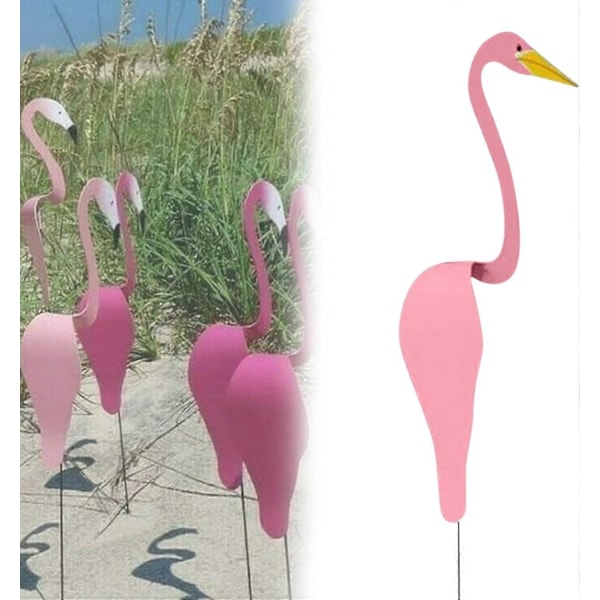 Florida Tanssivat Linnut Puutarhan Metallitaide, Värikäs Pyörivä Lintu, Dynaaminen ja Oikukas Flamingo Tuulimylly Puutarhaveistos Pink