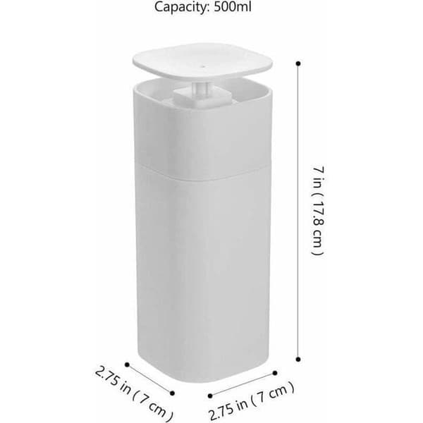 1 kpl 400 ml valkoinen tyhjä push-down-pumppupullo, push-down-nestepumppupullo kynsilakalle