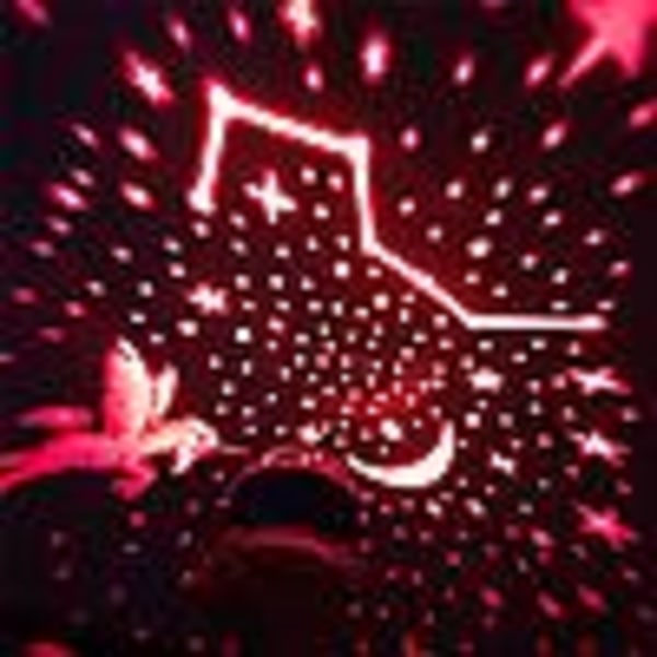Projektor nattlys med roterende enhjørning LED - Fantasifull fargerik stjernehimmel nattprojektor romantisk lampe