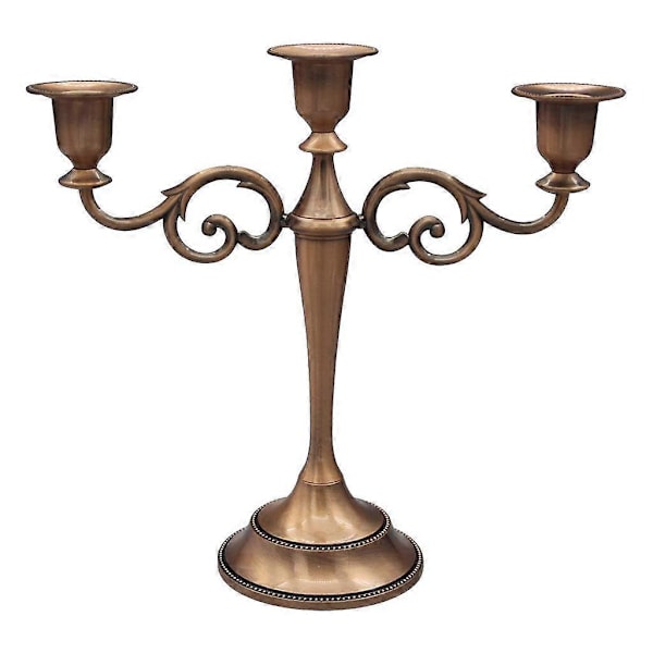 3 Ljusstake Pillar Ljusstake Matsalsrekvisita- Brown