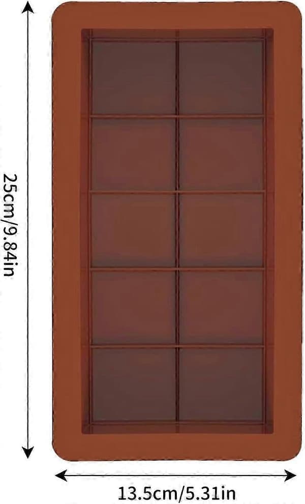 2 STK Silikone Chokoladeforme, DIY Dybe Chokoladebarforme, Non-Stick Bageforme til Fremstilling af Slik/Sødt/Chokolade/Is